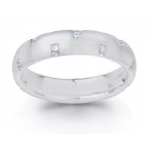  Platinum Diamond Anniversary Ring with Round Diamonds