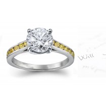 Yellow & White Diamond Engagement Rings Collection