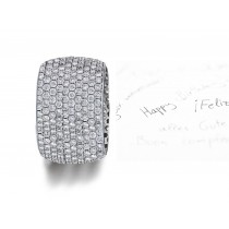 Micropavee Diamonds 10 Diamond Row Wedding Ring in Platinum & Gold