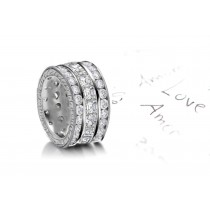Tailor Designed Sparkler of Baguette Cut Diamonds bordered by row of Princess Cut Diamonds 4.0 to 5.50 carats $12,950