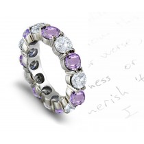 New Arrivals - Pink Sapphire & Diamond Wedding Rings