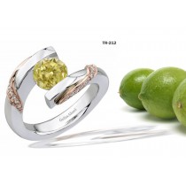 Platinum or Gold Fancy Color Yellow Diamond Tension Set Tension Set Engagement Rings