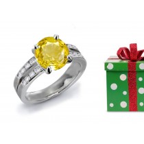 A Glorius: Yellow Sapphire & Diamond Engagement Ring 