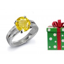 Sparkling: Yellow Sapphire & Diamond Engagement Ring