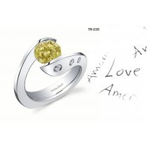 Premier Designer Tension Set Jewelry: Tension Set Yellow Diamond Rings