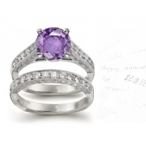 Very Popular For Long Purple Sapphire Ring With Diamonds