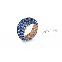 Fabulous Multi-Colored Diamonds & Precious Stones Eternity Band Rings