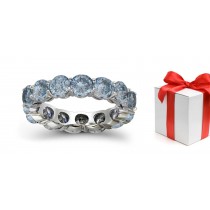 Blue Diamonds Eternity Bands