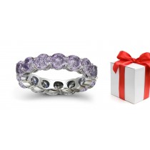 Purple Diamonds Eternity Bands