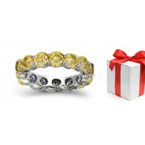 Yellow Diamonds Eternity Bands