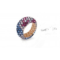 Celebrate Your Relationship With  Eternity Rings Featuring Diamonds & Rubies, Emeralds & Sapphires