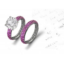 Sapphire Diamond Engagement & Wedding Rings