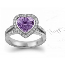 Very Popular For Long Purple Sapphire Diamond Ring
