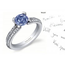 Exclusive Design Tension Set Jewelry: Tension Set Blue Diamond Rings