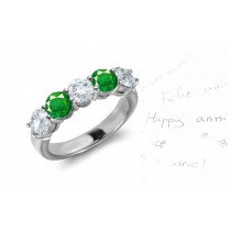 Emerald Five Stone Ring