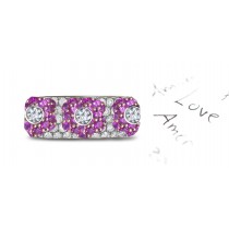 Remarkable Purple Sapphire & Diamond Eternity Band