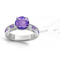 Finely Crafted Purple Sapphire Rings