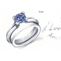 Exclusive Design Tension Set Jewelry: Tension Set Blue Diamond Rings