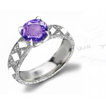 Finely Crafted Very Rare Purple Sapphire Rings