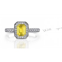 Beautiful: Stunning Yellow Sapphire & Diamond Ring 