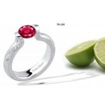 New Arrivals: Designer Diamond & Ruby Tension Set Diamond Engagement Rings