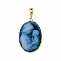 Exquisite Agate Stones Ingeniously Carved Markings Necklace Pendant With Rich Golden Necklace