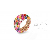 Latest Collection of  White Diamonds and Colored Stone Eternity Rings and