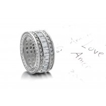 Joining Hands in Marriage: Stunning Designer Triple Gold Diamond Eternity Bands
