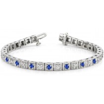 Sapphire & Diamond Bracelet and Necklace