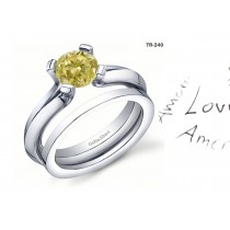 Exclusive Style Tension Set Jewelry: Tension Set Yellow Diamond Rings