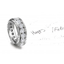 Art of Jewel: View This Mesmerizing  Diamond Wedding Band Sides Feature Embossed with Scroll, Floral & Leaf Motifs