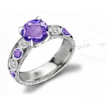 Finely Crafted Very Rare Purple Sapphire Rings