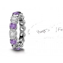 New Styles: Modern Designs with Diamonds & Purple Sapphires