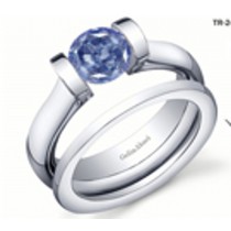 Exclusive Style Tension Set Jewelry: Tension Set Blue Diamond Rings