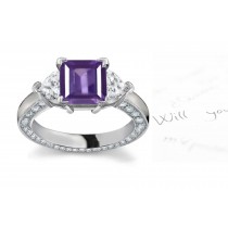 Sapphire & Diamond Engagement Rings