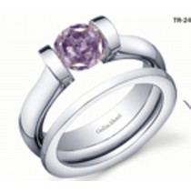 Exclusive Style Tension Set Jewelry: Tension Set Pink Diamond Rings