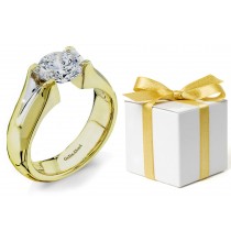 Platinum Gold Tension Set Diamond Ring