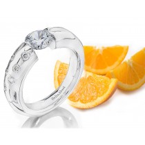 Gelin Abaci Platinum Tension Engagement Ring