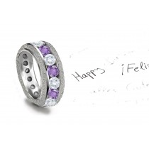 Glittering Colorful Diamond Rings