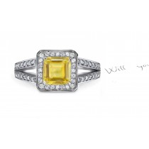 Impeccable: Lovely Yellow Sapphire & Diamond Ring