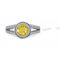 Magnificent: Yellow Sapphire & Diamond Designer Ring