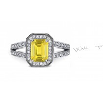Glowing: Yellow Sapphire & Diamond Engagement Ring