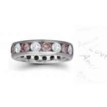 Designer Pink Diamond Wedding Bands