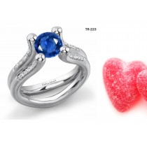 New Arrivals: Designer Diamond & Sapphire Tension Set Diamond Engagement Rings