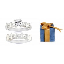 Diamond Engagement Wedding Ring Bridal Set. 