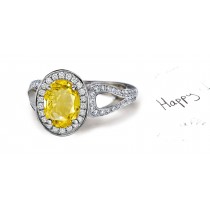 Glittering: Yellow Sapphire & Diamond Micro Pave Ring