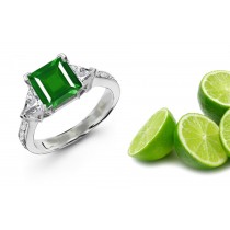 Emerald Ring: Premier Designer Diamond & Emerald Engagement Ring