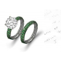 Impeccable:Genuine Emerald & Diamond Ring