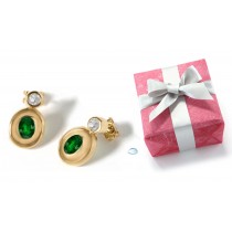 Emerald Jewelry: Emerald And Diamond Earrings