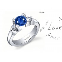 Premier Diamond Jewelry: Tension Set Blue Sapphire Diamond Rings